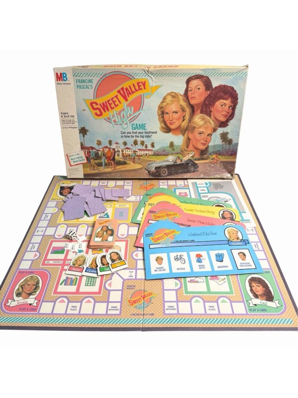 1988 Vintage Sweet Valley High Board Game Milton Bradley Complete!